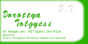dorottya tolgyesi business card
